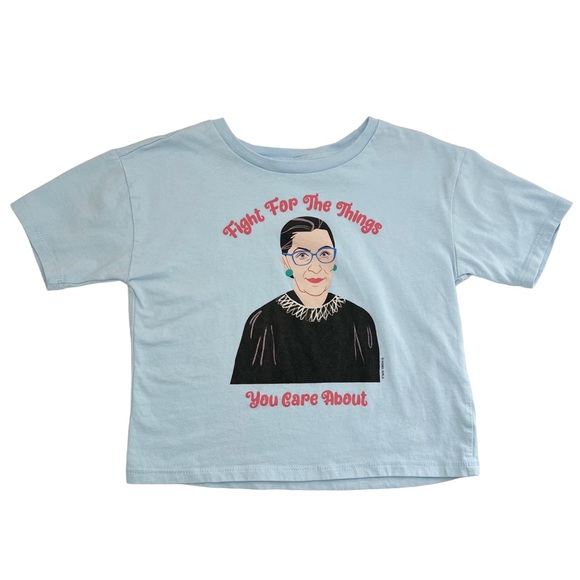 Rebel Girls “Fight For The Things You Care About” Cropped Tee (7/8) - Picture 1 of 3